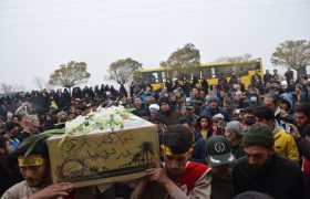 استقبال مردم شهرستان مرند از پیکر مطهر شهید گمنام دفاع مقدس